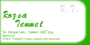 rozsa temmel business card